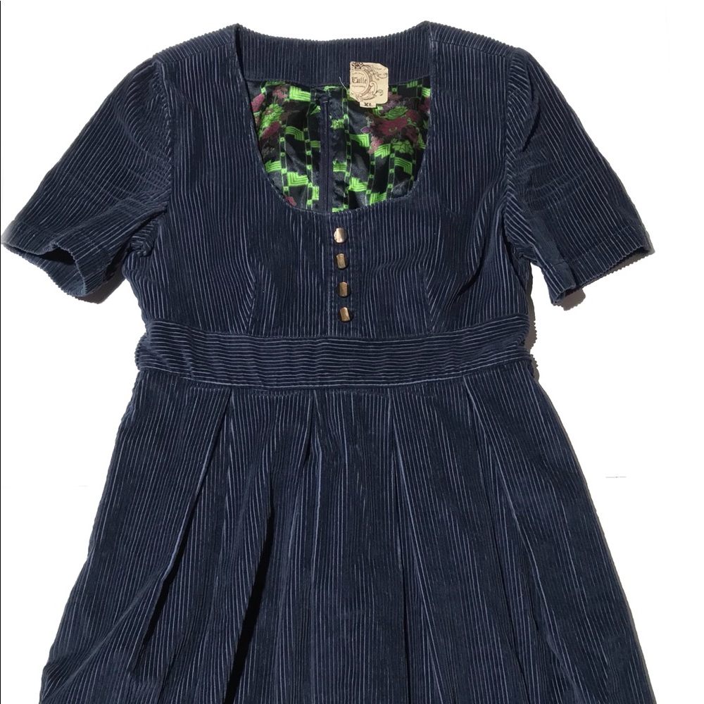 Tulle corduroy blue dress size xl